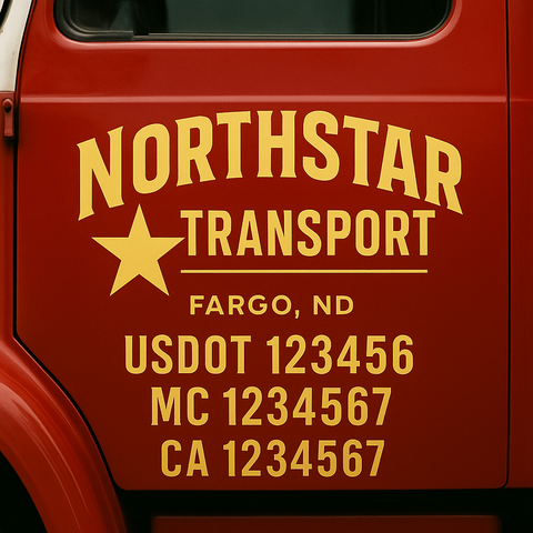 Custom Truck Door Decal Sticker Signs | US DOT Compliant Truck Door Lettering Templates | Make Your Own - Add Your Own Text (2-Pack)