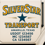 Custom Truck Door Decal Sticker Signs | US DOT Compliant Truck Door Lettering Templates | Make Your Own - Add Your Own Text (2-Pack)