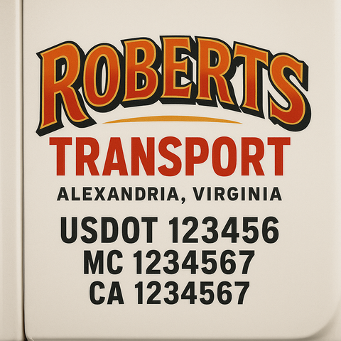 Custom Truck Door Decal Sticker Signs | US DOT Compliant Truck Door Lettering Templates | Make Your Own - Add Your Own Text (2-Pack)