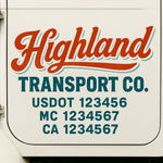 Custom Truck Door Decal Sticker Signs | US DOT Compliant Truck Door Lettering Templates | Make Your Own - Add Your Own Text (2-Pack)
