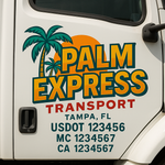 Custom Truck Door Decal Sticker Signs | US DOT Compliant Truck Door Lettering Templates | Make Your Own - Add Your Own Text (2-Pack)