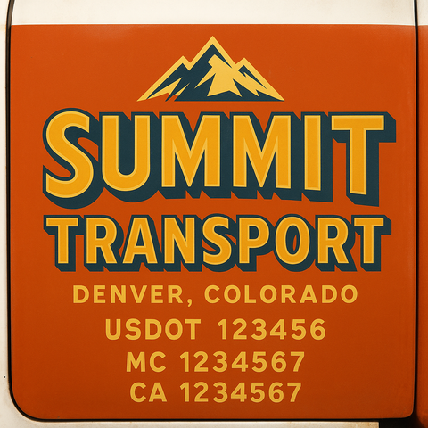 Custom Truck Door Decal Sticker Signs | US DOT Compliant Truck Door Lettering Templates | Make Your Own - Add Your Own Text (2-Pack)