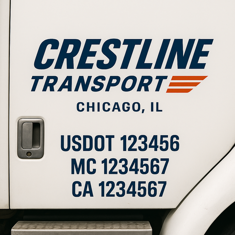 Custom Truck Door Decal Sticker Signs | US DOT Compliant Truck Door Lettering Templates | Make Your Own - Add Your Own Text (2-Pack)
