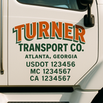 Custom Truck Door Decal Sticker Signs | US DOT Compliant Truck Door Lettering Templates | Make Your Own - Add Your Own Text (2-Pack)