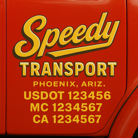 Custom Truck Door Decal Sticker Signs | US DOT Compliant Truck Door Lettering Templates | Make Your Own - Add Your Own Text (2-Pack)