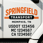 Custom Truck Door Decal Sticker Signs | US DOT Compliant Truck Door Lettering Templates | Make Your Own - Add Your Own Text (2-Pack)