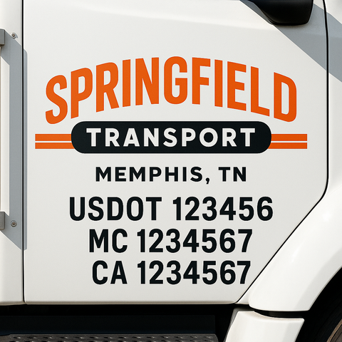 Custom Truck Door Decal Sticker Signs | US DOT Compliant Truck Door Lettering Templates | Make Your Own - Add Your Own Text (2-Pack)