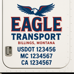 Custom Truck Door Decal Sticker Signs | US DOT Compliant Truck Door Lettering Templates | Make Your Own - Add Your Own Text (2-Pack)