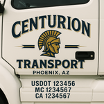 Custom Truck Door Decal Sticker Signs | US DOT Compliant Truck Door Lettering Templates | Make Your Own - Add Your Own Text (2-Pack)
