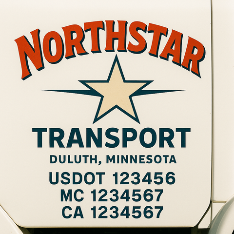 Custom Truck Door Decal Sticker Signs | US DOT Compliant Truck Door Lettering Templates | Make Your Own - Add Your Own Text (2-Pack)