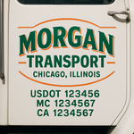 Custom Truck Door Decal Sticker Signs | US DOT Compliant Truck Door Lettering Templates | Make Your Own - Add Your Own Text (2-Pack)