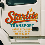 Custom Truck Door Decal Sticker Signs | US DOT Compliant Truck Door Lettering Templates | Make Your Own - Add Your Own Text (2-Pack)