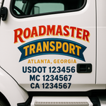 Custom Truck Door Decal Sticker Signs | US DOT Compliant Truck Door Lettering Templates | Make Your Own - Add Your Own Text (2-Pack)