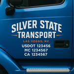 Custom Truck Door Decal Sticker Signs | US DOT Compliant Truck Door Lettering Templates | Make Your Own - Add Your Own Text (2-Pack)