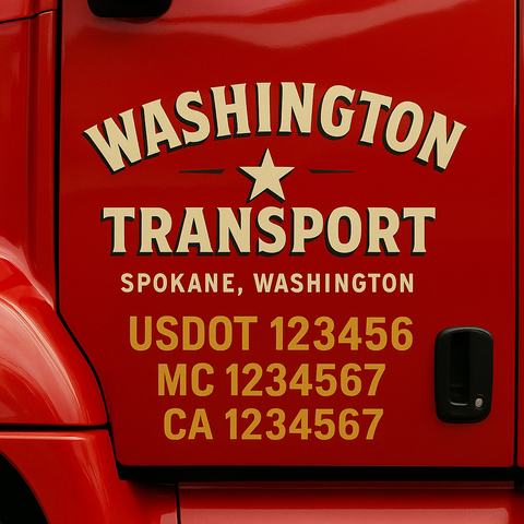 Custom Truck Door Decal Sticker Signs | US DOT Compliant Truck Door Lettering Templates | Make Your Own - Add Your Own Text (2-Pack)