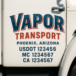 Custom Truck Door Decal Sticker Signs | US DOT Compliant Truck Door Lettering Templates | Make Your Own - Add Your Own Text (2-Pack)
