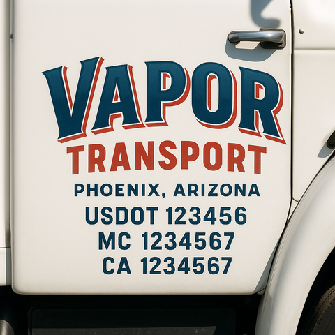 Custom Truck Door Decal Sticker Signs | US DOT Compliant Truck Door Lettering Templates | Make Your Own - Add Your Own Text (2-Pack)
