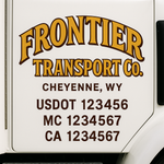 Custom Truck Door Decal Sticker Signs | US DOT Compliant Truck Door Lettering Templates | Make Your Own - Add Your Own Text (2-Pack)