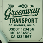 Custom Truck Door Decal Sticker Signs | US DOT Compliant Truck Door Lettering Templates | Make Your Own - Add Your Own Text (2-Pack)