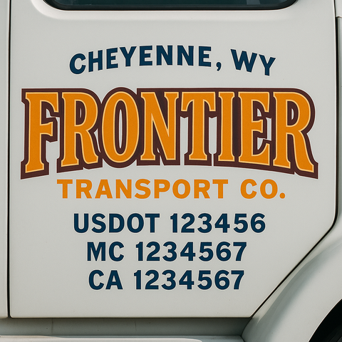 Custom Truck Door Decal Sticker Signs | US DOT Compliant Truck Door Lettering Templates | Make Your Own - Add Your Own Text (2-Pack)