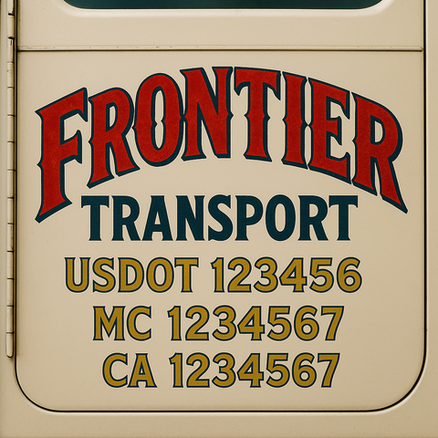 Custom Truck Door Decal Sticker Signs | US DOT Compliant Truck Door Lettering Templates | Make Your Own - Add Your Own Text (2-Pack)