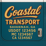 Custom Truck Door Decal Sticker Signs | US DOT Compliant Truck Door Lettering Templates | Make Your Own - Add Your Own Text (2-Pack)
