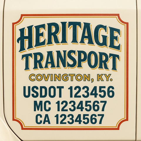 Custom Truck Door Decal Sticker Signs | US DOT Compliant Truck Door Lettering Templates | Make Your Own - Add Your Own Text (2-Pack)