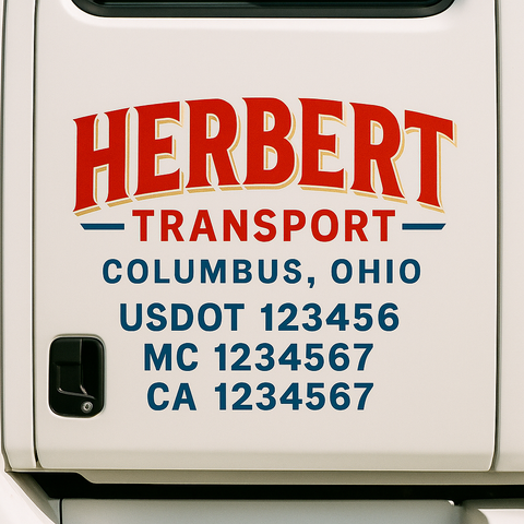 Custom Truck Door Decal Sticker Signs | US DOT Compliant Truck Door Lettering Templates | Make Your Own - Add Your Own Text (2-Pack)