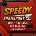 Custom Truck Door Decal Sticker Signs | US DOT Compliant Truck Door Lettering Templates | Make Your Own - Add Your Own Text (2-Pack)