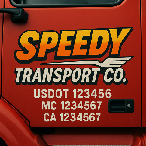 Custom Truck Door Decal Sticker Signs | US DOT Compliant Truck Door Lettering Templates | Make Your Own - Add Your Own Text (2-Pack)