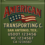 Custom Truck Door Decal Sticker Signs | US DOT Compliant Truck Door Lettering Templates | Make Your Own - Add Your Own Text (2-Pack)