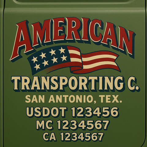 Custom Truck Door Decal Sticker Signs | US DOT Compliant Truck Door Lettering Templates | Make Your Own - Add Your Own Text (2-Pack)
