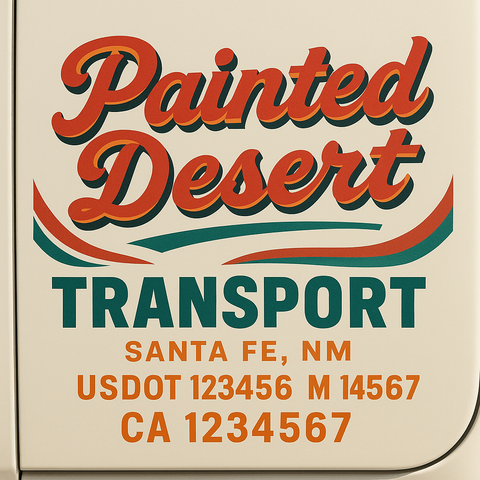 Custom Truck Door Decal Sticker Signs | US DOT Compliant Truck Door Lettering Templates | Make Your Own - Add Your Own Text (2-Pack)