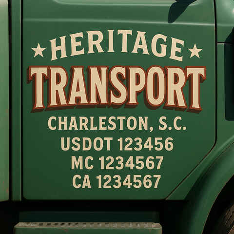 Custom Truck Door Decal Sticker Signs | US DOT Compliant Truck Door Lettering Templates | Make Your Own - Add Your Own Text (2-Pack)