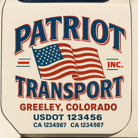 Custom Truck Door Decal Sticker Signs | US DOT Compliant Truck Door Lettering Templates | Make Your Own - Add Your Own Text (2-Pack)