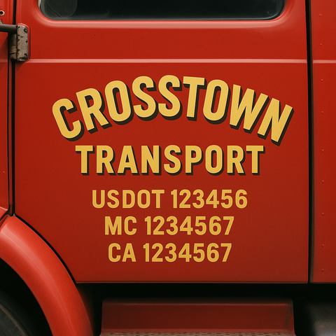 Custom Truck Door Decal Sticker Signs | US DOT Compliant Truck Door Lettering Templates | Make Your Own - Add Your Own Text (2-Pack)
