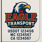 Custom Truck Door Decal Sticker Signs | US DOT Compliant Truck Door Lettering Templates | Make Your Own - Add Your Own Text (2-Pack)