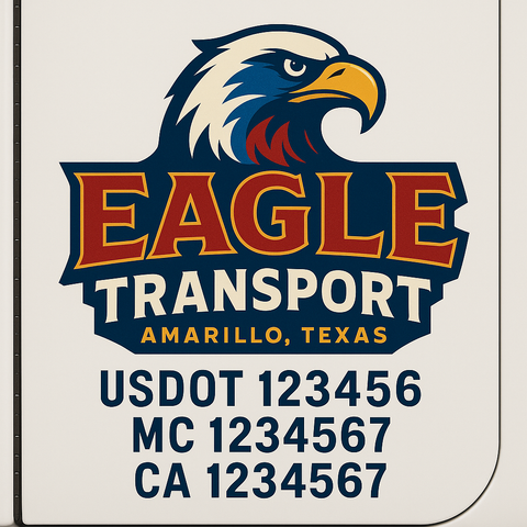 Custom Truck Door Decal Sticker Signs | US DOT Compliant Truck Door Lettering Templates | Make Your Own - Add Your Own Text (2-Pack)