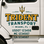 Custom Truck Door Decal Sticker Signs | US DOT Compliant Truck Door Lettering Templates | Make Your Own - Add Your Own Text (2-Pack)