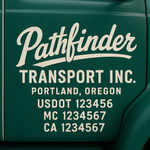 Custom Truck Door Decal Sticker Signs | US DOT Compliant Truck Door Lettering Templates | Make Your Own - Add Your Own Text (2-Pack)