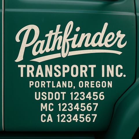 Custom Truck Door Decal Sticker Signs | US DOT Compliant Truck Door Lettering Templates | Make Your Own - Add Your Own Text (2-Pack)