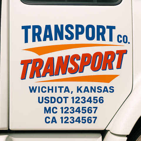 Custom Truck Door Decal Sticker Signs | US DOT Compliant Truck Door Lettering Templates | Make Your Own - Add Your Own Text (2-Pack)