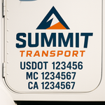 Custom Truck Door Decal Sticker Signs | US DOT Compliant Truck Door Lettering Templates | Make Your Own - Add Your Own Text (2-Pack)