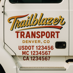 Custom Truck Door Decal Sticker Signs | US DOT Compliant Truck Door Lettering Templates | Make Your Own - Add Your Own Text (2-Pack)