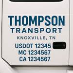 Custom Truck Door Decal Sticker Signs | US DOT Compliant Truck Door Lettering Templates | Make Your Own - Add Your Own Text (2-Pack)