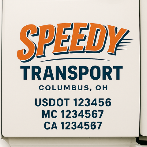 Custom Truck Door Decal Sticker Signs | US DOT Compliant Truck Door Lettering Templates | Make Your Own - Add Your Own Text (2-Pack)
