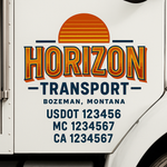 Custom Truck Door Decal Sticker Signs | US DOT Compliant Truck Door Lettering Templates | Make Your Own - Add Your Own Text (2-Pack)