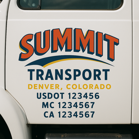 Custom Truck Door Decal Sticker Signs | US DOT Compliant Truck Door Lettering Templates | Make Your Own - Add Your Own Text (2-Pack)