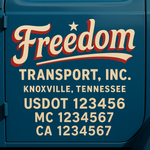Custom Truck Door Decal Sticker Signs | US DOT Compliant Truck Door Lettering Templates | Make Your Own - Add Your Own Text (2-Pack)