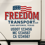 Custom Truck Door Decal Sticker Signs | US DOT Compliant Truck Door Lettering Templates | Make Your Own - Add Your Own Text (2-Pack)